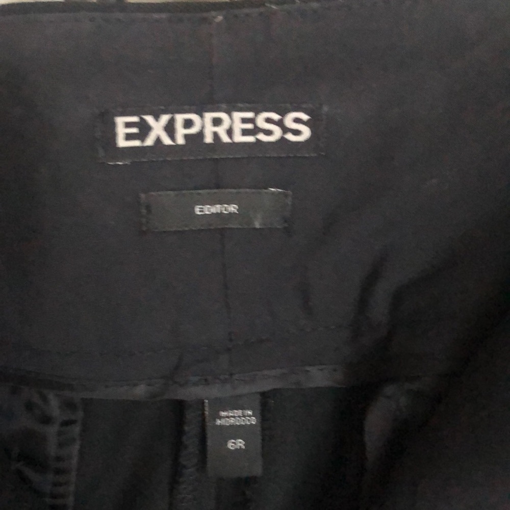 Express. Black Editor Pants. Size 6 Regular. - image 2